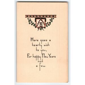Vintage New Year Postcard J. Raymond Howe Co. Chicago 1910s
